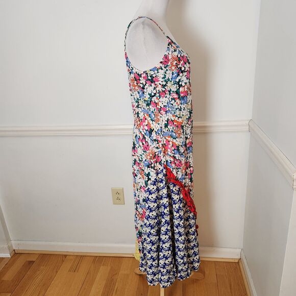 52 of 52 Conversations Anthropologie Dress Sz Large Colloquial Bias Patchwork - Picture 9 of 12